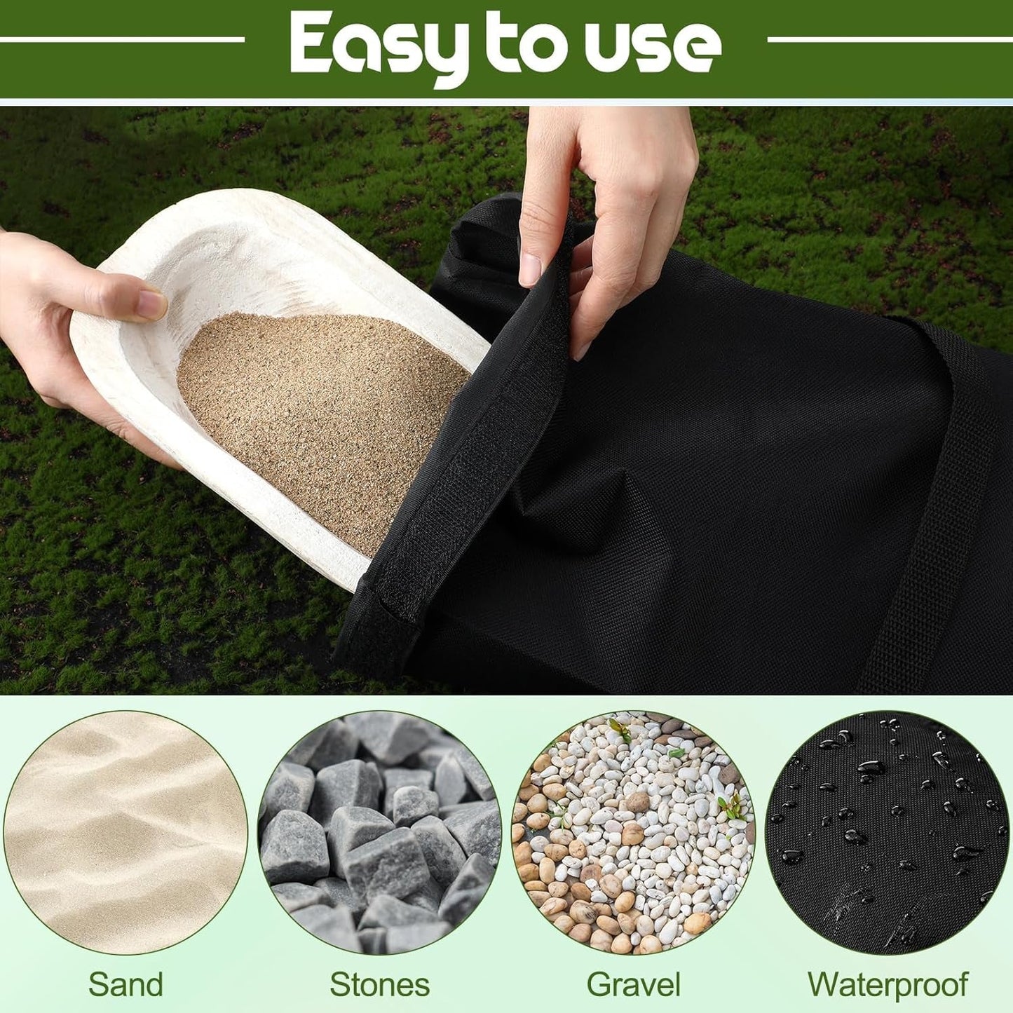 5pcs 55lb Umbrella Base Weights Sandbags Outdoor-2