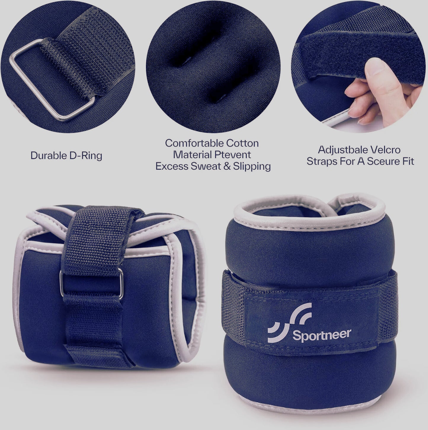 Adjustable Ankle and Wrist Weights 2 pairs